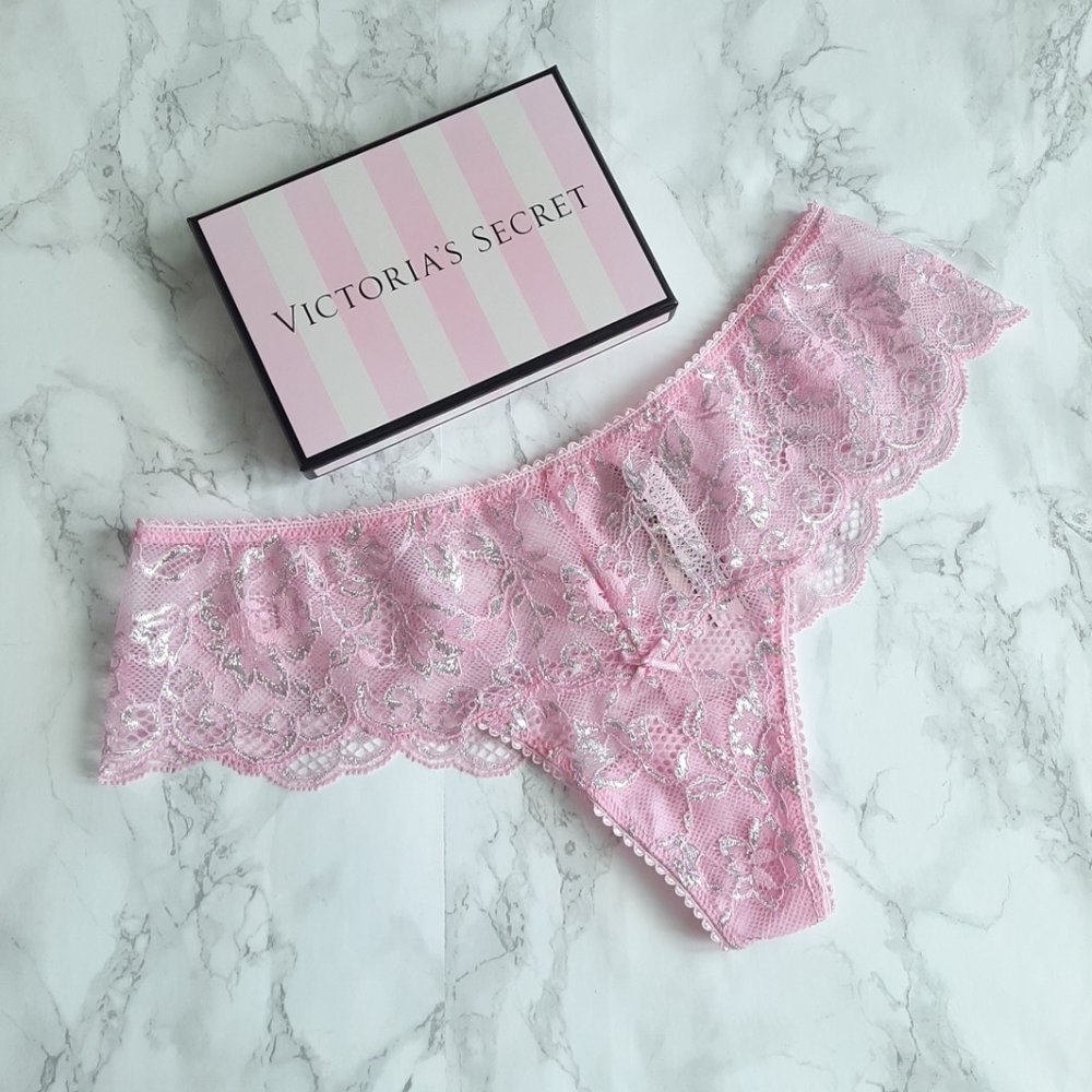 NWT VICTORIA SECRET DREAM ANGELS Allure Shine Hipster Thong Panty